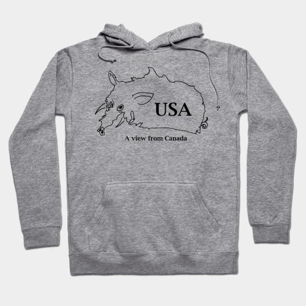 A funny map of the USA 5 Hoodie by percivalrussell